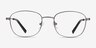 Fortune Gunmetal MetalEyeglass Frames from EyeBuyDirect, Front View