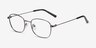 Fortune Gunmetal MetalEyeglass Frames from EyeBuyDirect, Angle View