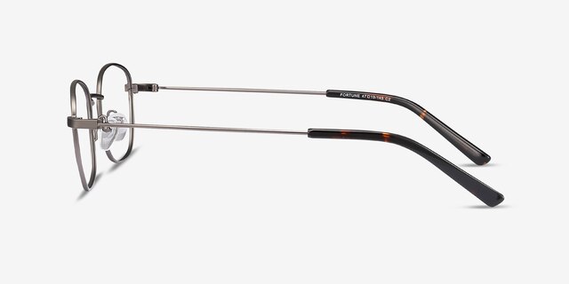 Fortune Gunmetal MetalEyeglass Frames from EyeBuyDirect, Side View