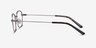 Fortune Gunmetal MetalEyeglass Frames from EyeBuyDirect, Side View