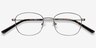 Fortune Gunmetal MetalEyeglass Frames from EyeBuyDirect, Closed View