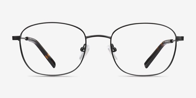 Fortune Black MetalEyeglass Frames from EyeBuyDirect, Front View