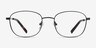 Fortune Black MetalEyeglass Frames from EyeBuyDirect, Front View