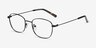Fortune Black MetalEyeglass Frames from EyeBuyDirect, Angle View