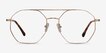 Eight Golden MetalEyeglass Frames from EyeBuyDirect, Front View