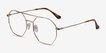 Eight Golden MetalEyeglass Frames from EyeBuyDirect, Angle View