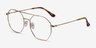 Eight Golden MetalEyeglass Frames from EyeBuyDirect, Angle View
