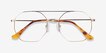 Eight Golden MetalEyeglass Frames from EyeBuyDirect, Closed View
