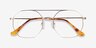 Eight Golden MetalEyeglass Frames from EyeBuyDirect, Closed View