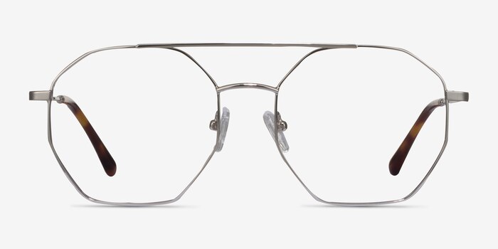 Eight Argenté Métal Montures de lunettes de vue d'EyeBuyDirect