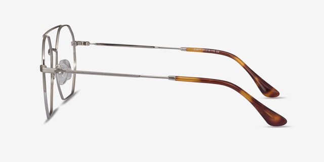 Eight Silver MetalEyeglass Frames from EyeBuyDirect, Side View