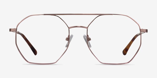 Eight Rose Gold Metal Eyeglass Frames