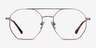 Eight Or rose MétalMontures de lunettes de vue d'EyeBuyDirect, Vue de Face