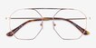 Eight Rose Gold MetalEyeglass Frames from EyeBuyDirect, Closed View