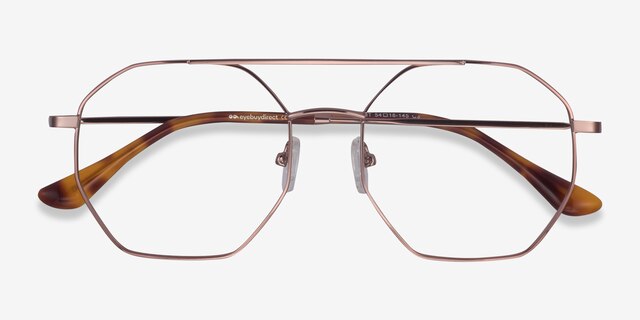 Eight Or rose MétalMontures de lunettes de vue d'EyeBuyDirect, Vue Rapprochée