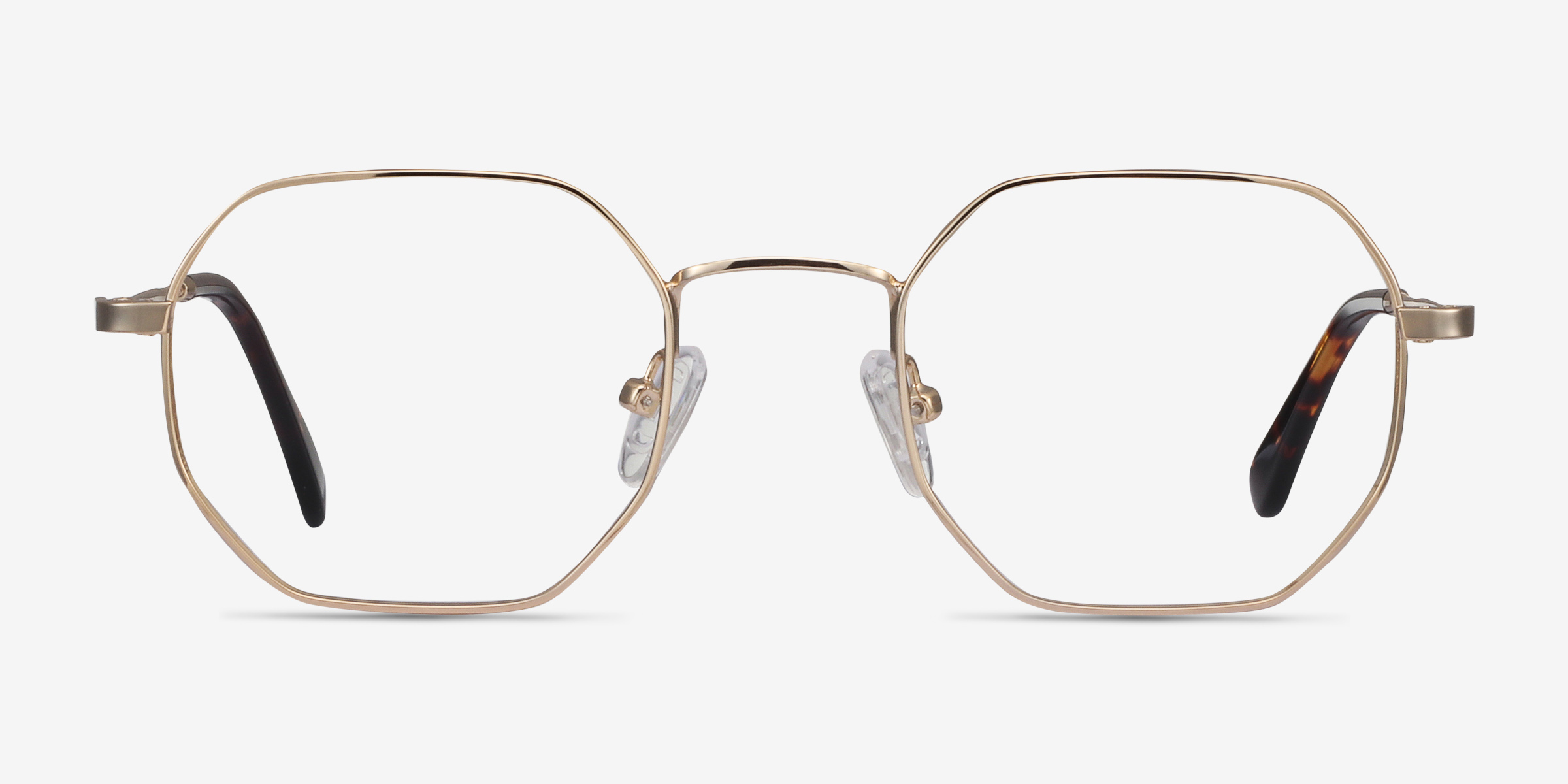 Soar Geometric Golden Full Rim Eyeglasses Eyebuydirect 8142