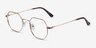 Soar Golden MetalEyeglass Frames from EyeBuyDirect, Angle View