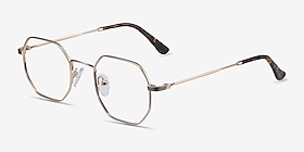 Soar Doré Métal Montures de lunettes de vue d'EyeBuyDirect, Vue d'Angle