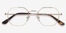 Soar Golden MetalEyeglass Frames from EyeBuyDirect, Closed View