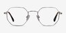 Soar Argenté MétalMontures de lunettes de vue d'EyeBuyDirect, Vue de Face