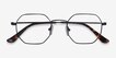 Soar Black MetalEyeglass Frames from EyeBuyDirect, Closed View