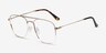 Fame Golden MetalEyeglass Frames from EyeBuyDirect, Angle View