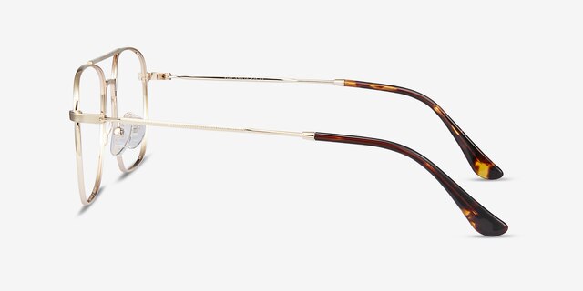Fame Golden MetalEyeglass Frames from EyeBuyDirect, Side View