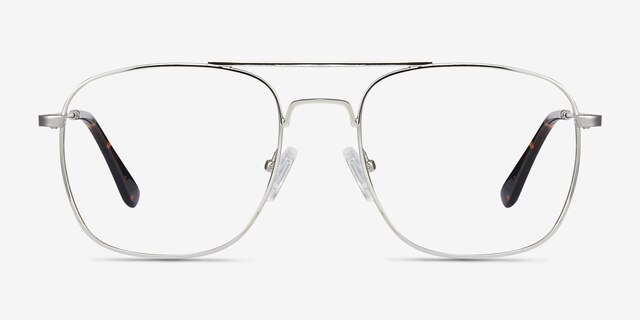 Fame Silver MetalEyeglass Frames from EyeBuyDirect, Front View