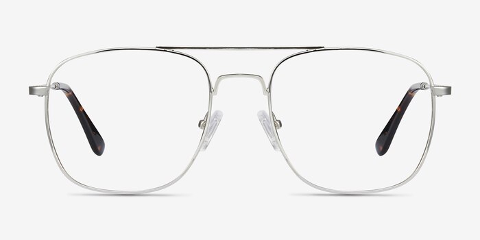 Fame Argenté Métal Montures de lunettes de vue d'EyeBuyDirect