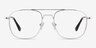 Fame Silver MetalEyeglass Frames from EyeBuyDirect, Front View