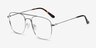 Fame Silver MetalEyeglass Frames from EyeBuyDirect, Angle View