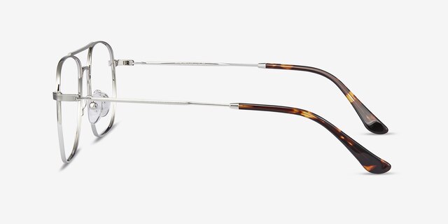 Fame Silver MetalEyeglass Frames from EyeBuyDirect, Side View