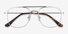 Fame Silver MetalEyeglass Frames from EyeBuyDirect, Closed View