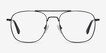 Fame Black MetalEyeglass Frames from EyeBuyDirect, Front View