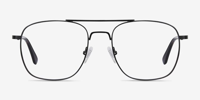 Fame Black MetalEyeglass Frames from EyeBuyDirect, Front View