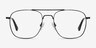 Fame Black MetalEyeglass Frames from EyeBuyDirect, Front View