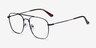 Fame Black MetalEyeglass Frames from EyeBuyDirect, Angle View