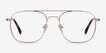 Fame Rose Gold MetalEyeglass Frames from EyeBuyDirect, Front View