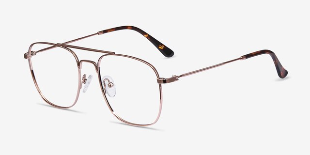 Fame Rose Gold MetalEyeglass Frames from EyeBuyDirect, Angle View