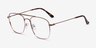 Fame Rose Gold MetalEyeglass Frames from EyeBuyDirect, Angle View