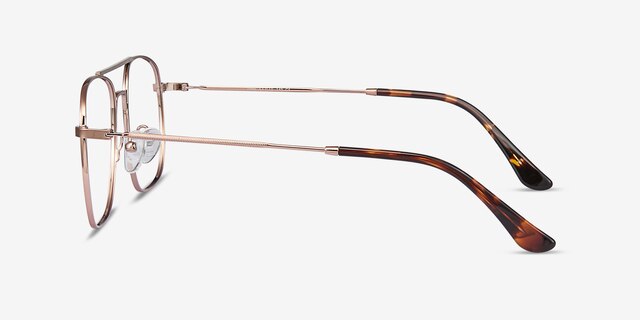 Fame Rose Gold MetalEyeglass Frames from EyeBuyDirect, Side View