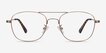 Courser Rose Gold MetalEyeglass Frames from EyeBuyDirect, Front View