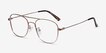 Courser Rose Gold MetalEyeglass Frames from EyeBuyDirect, Angle View