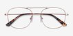 Courser Rose Gold MetalEyeglass Frames from EyeBuyDirect, Closed View