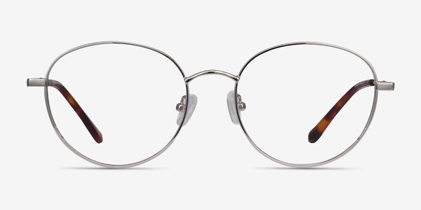 Twirl Silver Metal Eyeglass Frames