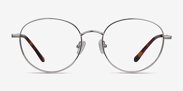Twirl Silver Metal Eyeglass Frames