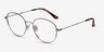 Twirl Silver MetalEyeglass Frames from EyeBuyDirect, Angle View