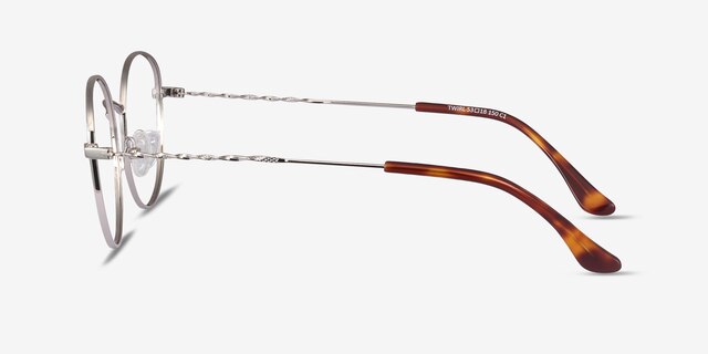Twirl Silver MetalEyeglass Frames from EyeBuyDirect, Side View