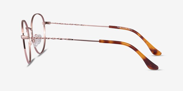 Twirl Rose Gold MetalEyeglass Frames from EyeBuyDirect, Side View