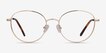 Twirl Golden MetalEyeglass Frames from EyeBuyDirect, Front View